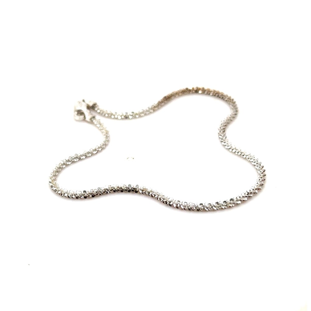 Sterling Silver 925 Popcorn Chain Bracelet 8.75 Inch 2.8g
